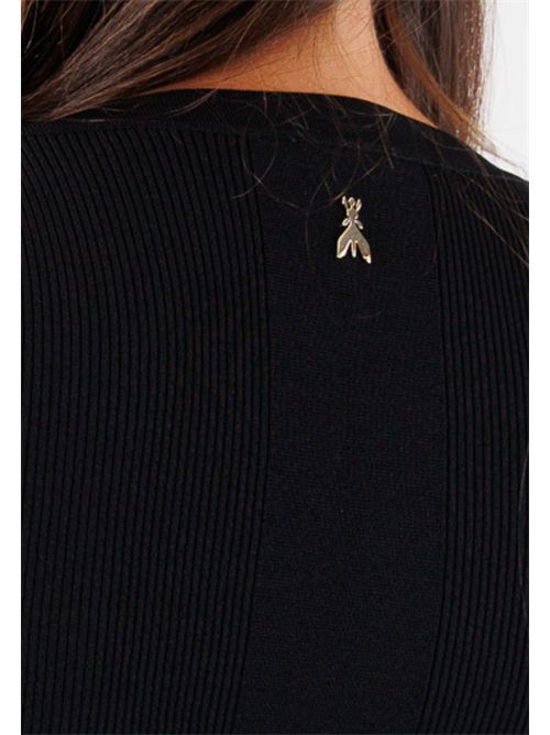 Ribbed sweater with metallic rings on the sleeves 8K0328K280 PATRIZIA PEPE | 8K0328K280K103